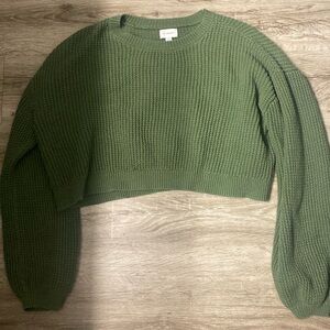 Cropped knit sweater